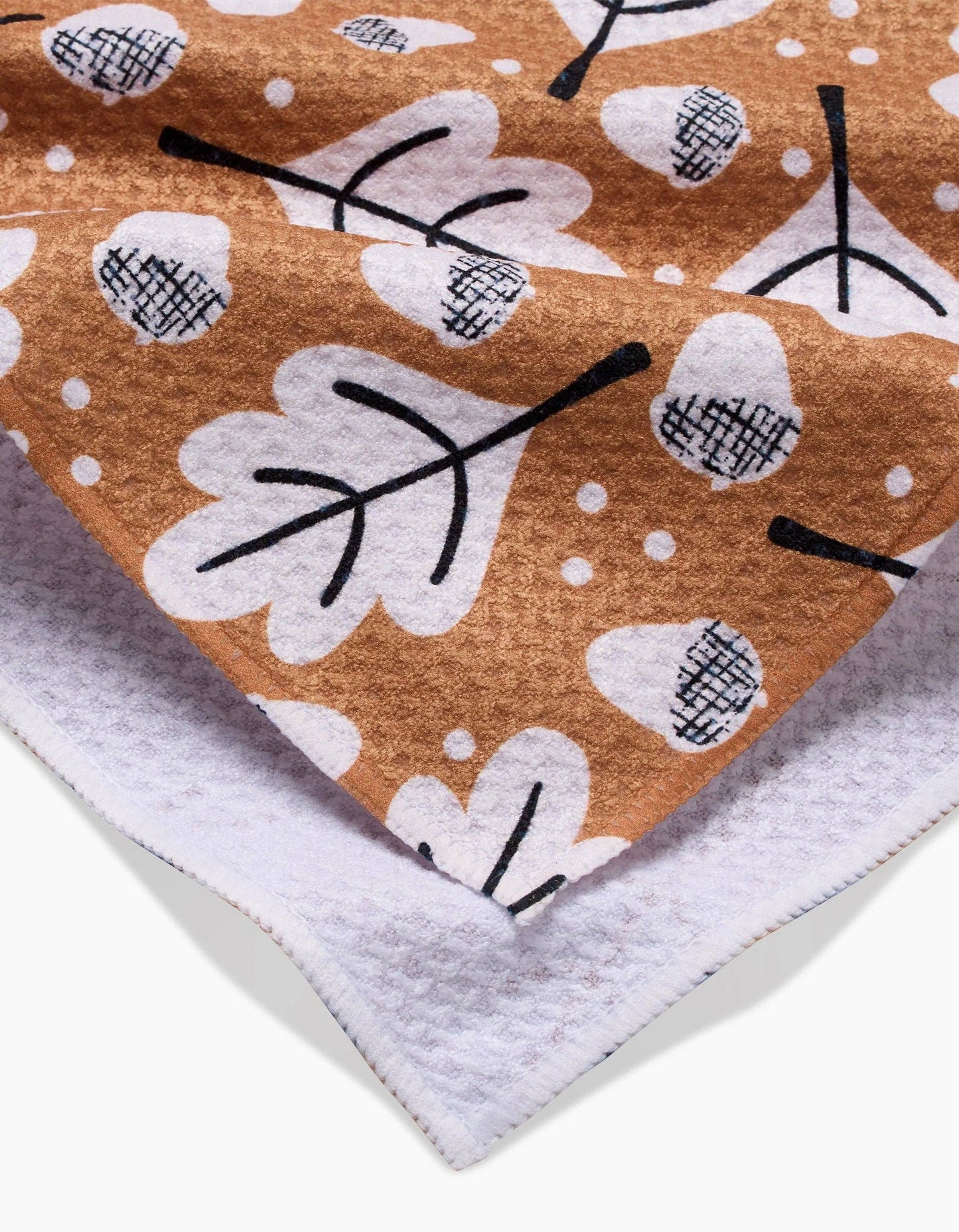 Falling Acorns Tea Towel