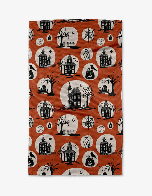 Haunted House Tea Towel