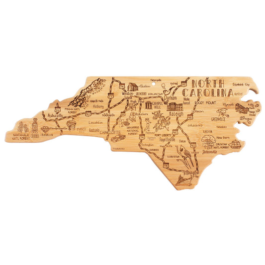 Destination North Carolina State-Shaped Cutting Board