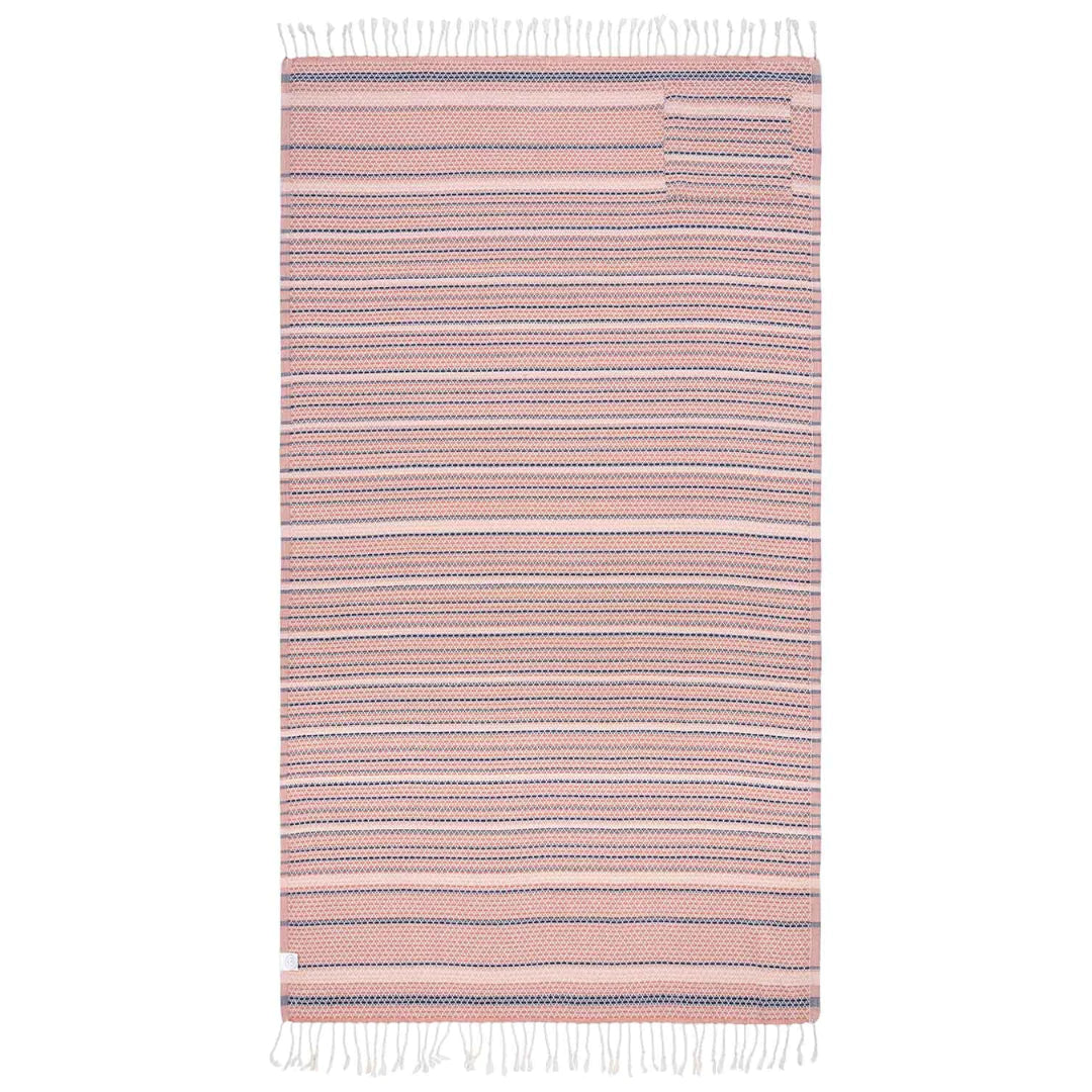 Panama Stripe Zipper Pocket Towel - Sand Cloud