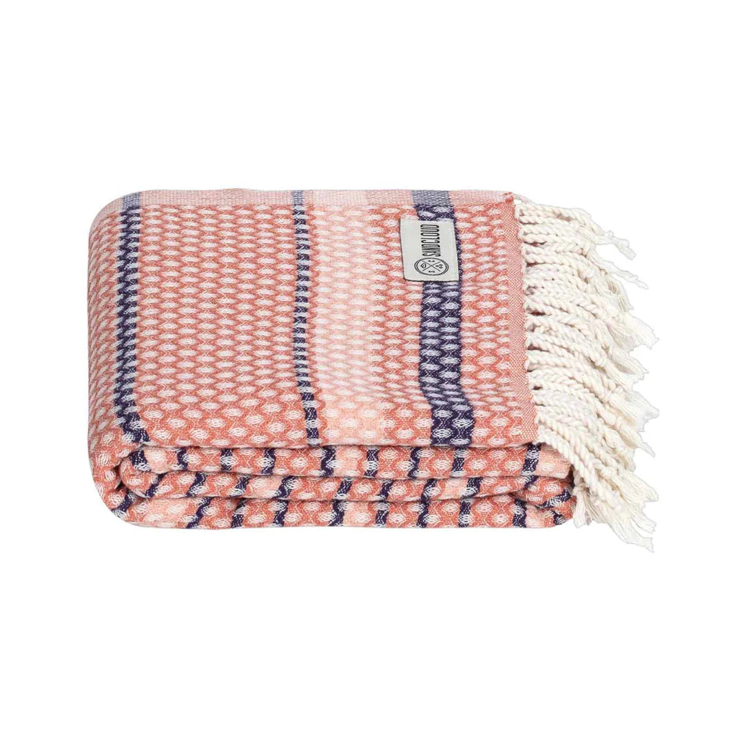 Panama Stripe Zipper Pocket Towel - Sand Cloud