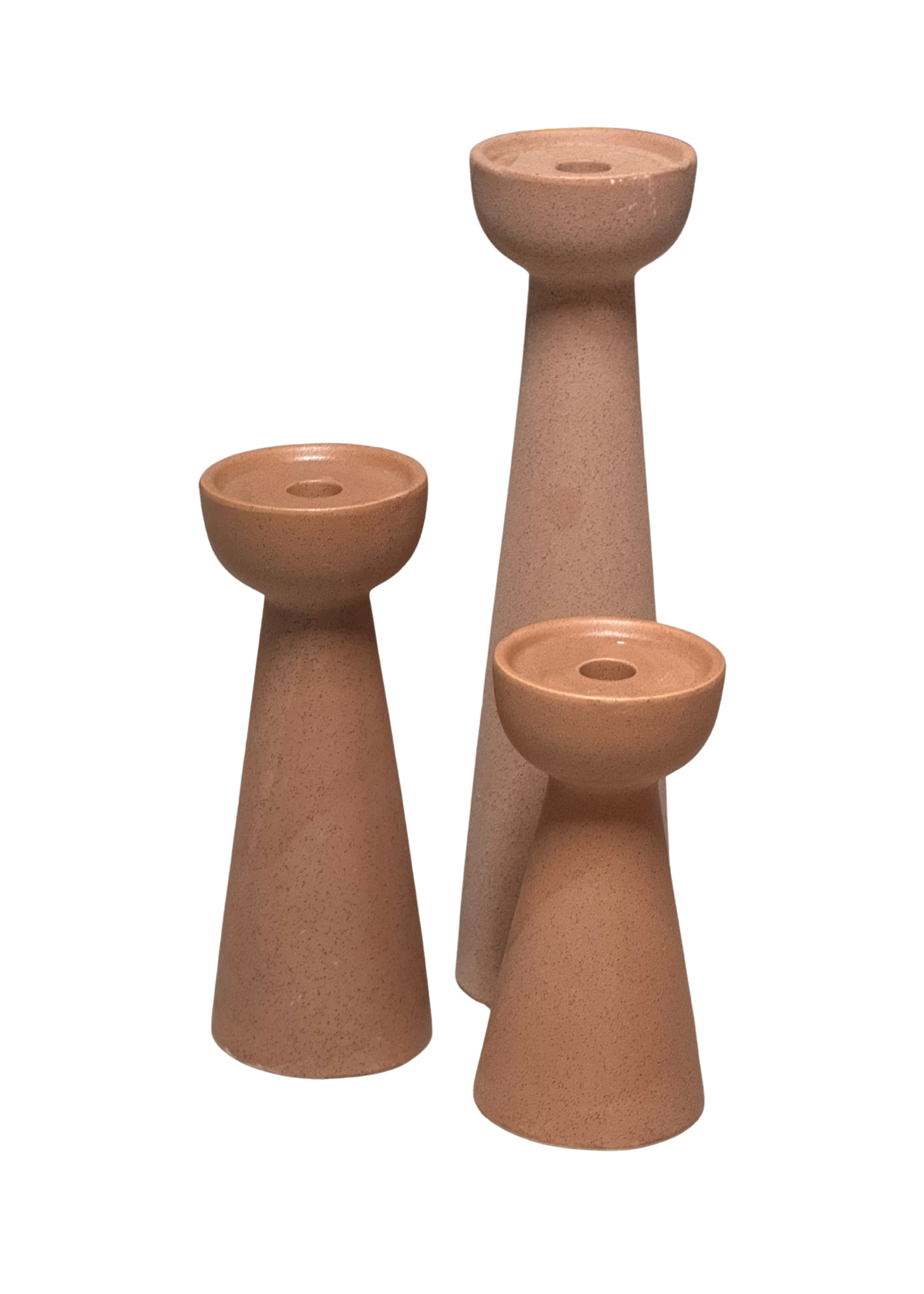 Ceramic Terracotta Candlesticks
