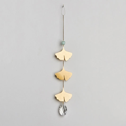 Botanical Leaf/Amazonite Suncatcher