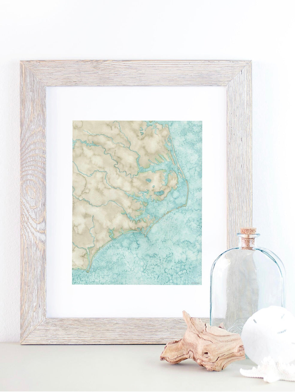 Coastal Water Color Map - North Carolina Coast