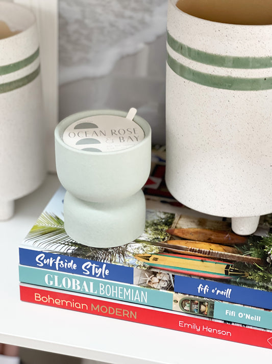 Ocean Rose & Bay Form Candle