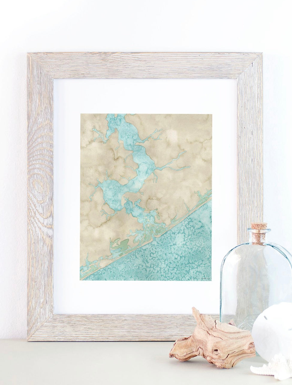 Coastal Water Color Map - New River Inlet, North Carolina