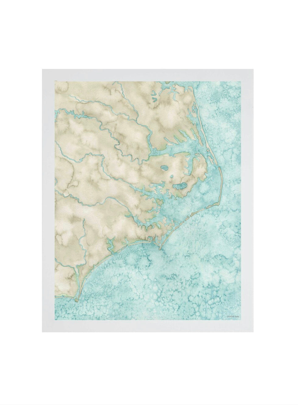 Coastal Water Color Map - North Carolina Coast