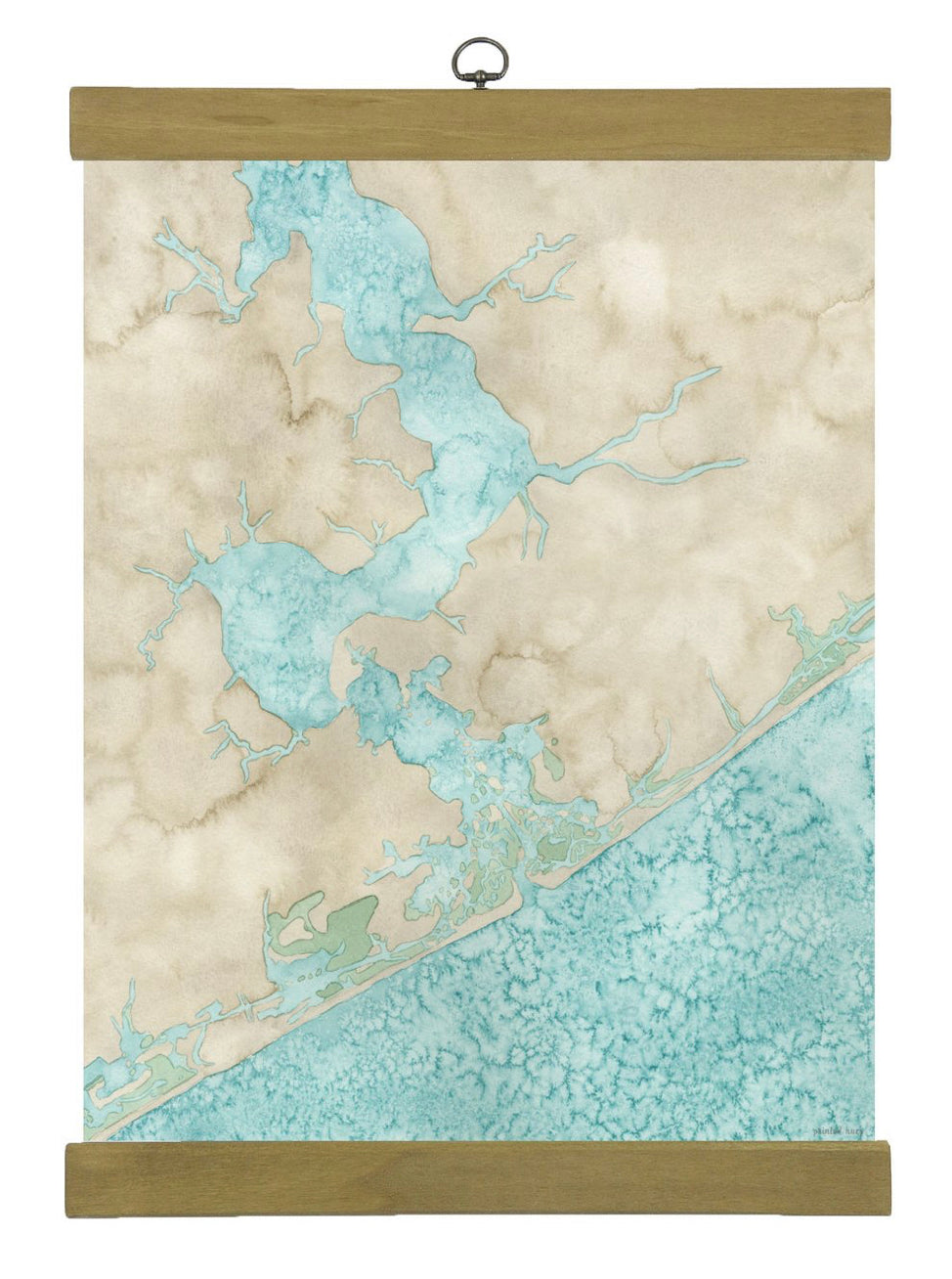 Coastal Water Color Map - New River Inlet, North Carolina