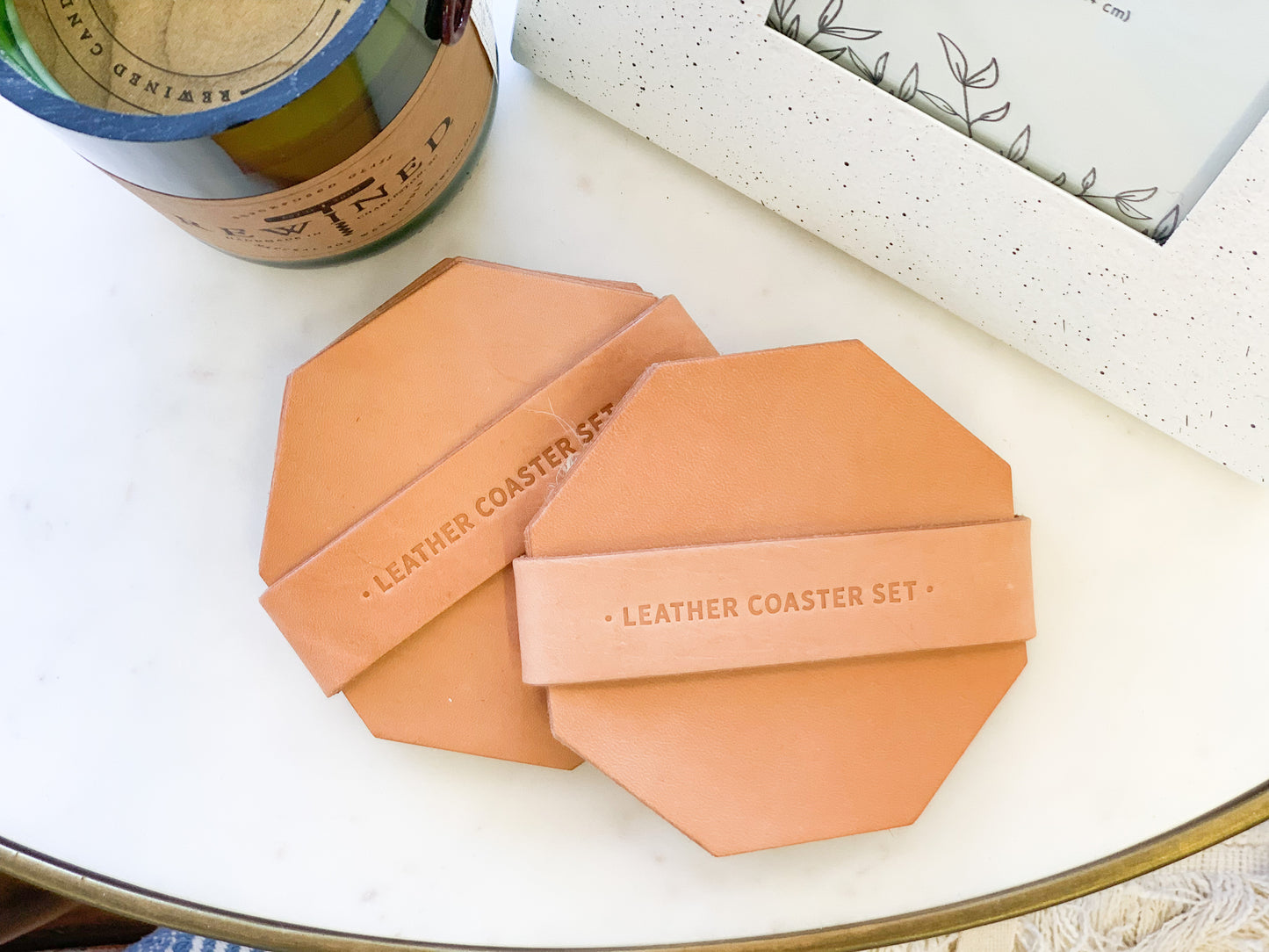 Leather Coaster set