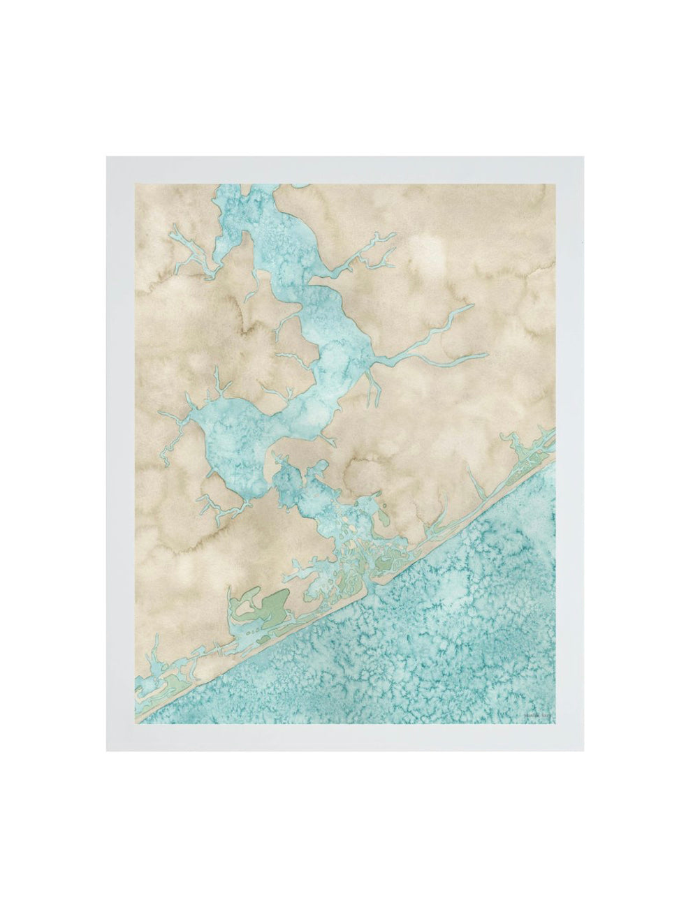 Coastal Water Color Map - New River Inlet, North Carolina