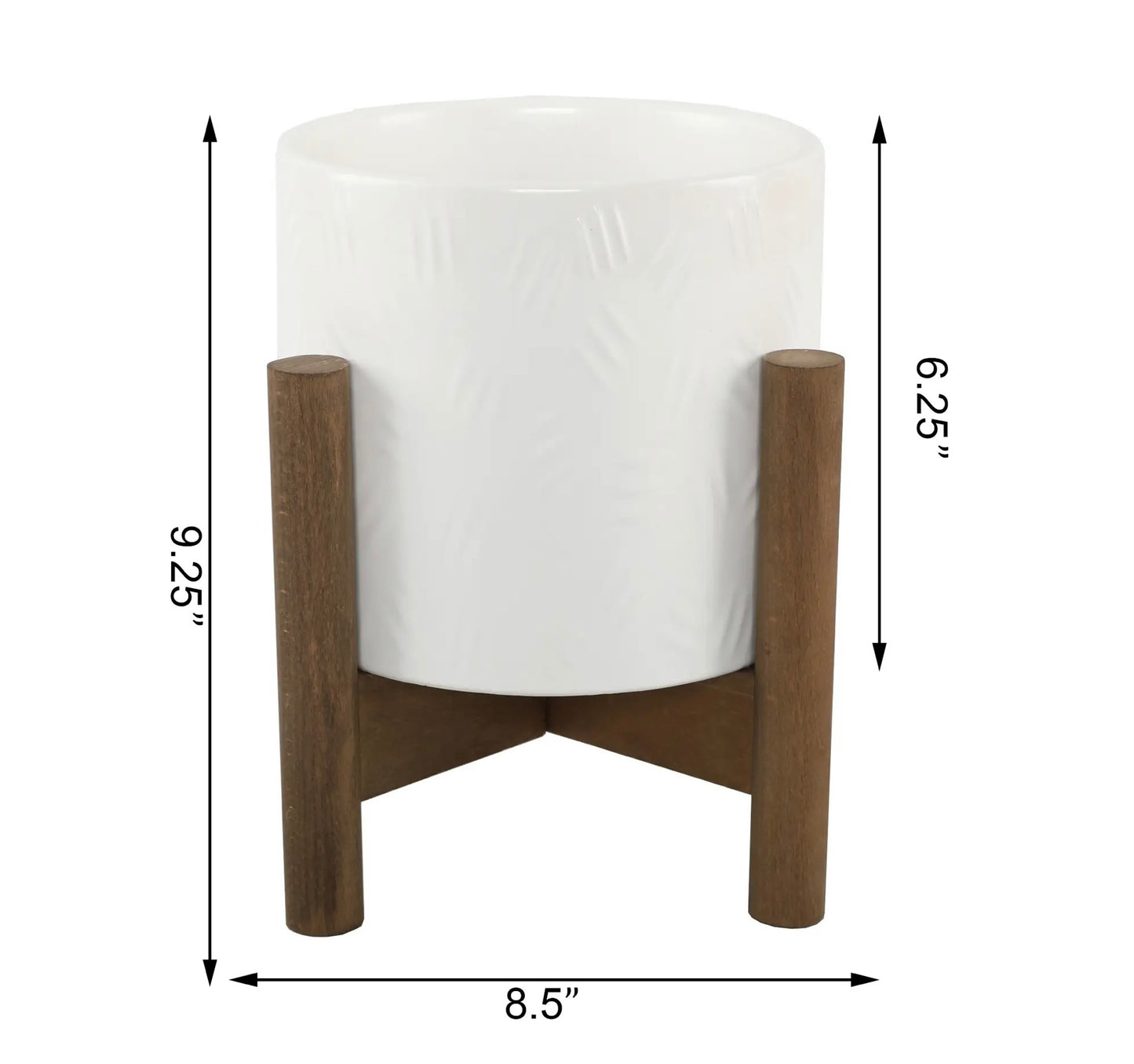 Scratch Ceramic Pot on Stand - 6.75”